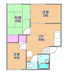 カーサ新屋敷　A棟の物件間取画像